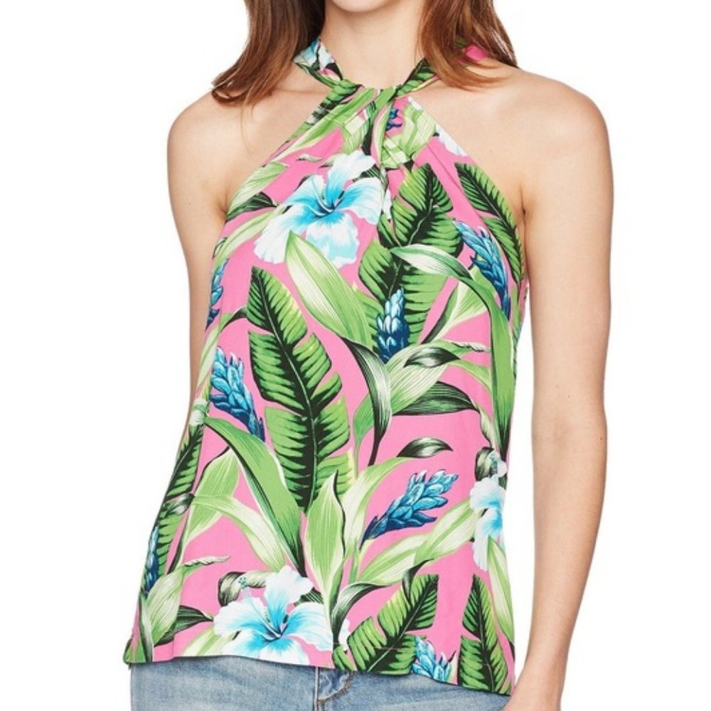 Tommy Bahama Tulum Blooms Linen Halter